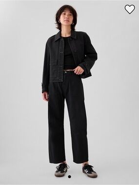 GAP Black Mid Rise Twill Pant